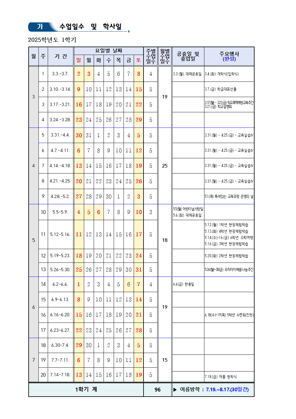 2025학년도 학사일정001