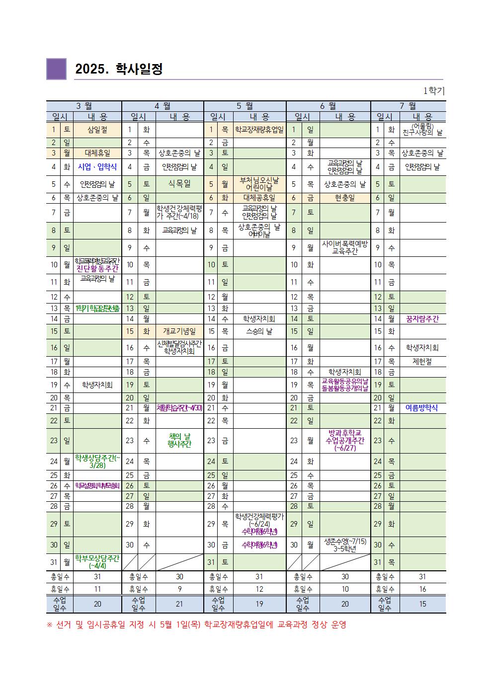 2025. 학사일정001