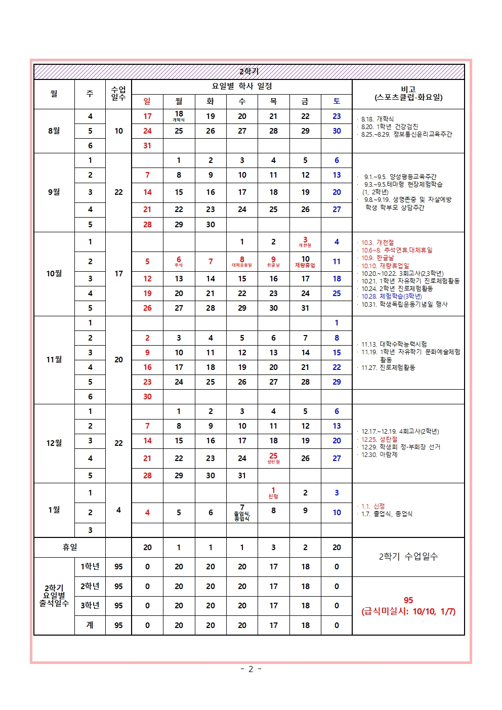 2025. 학사 일정002