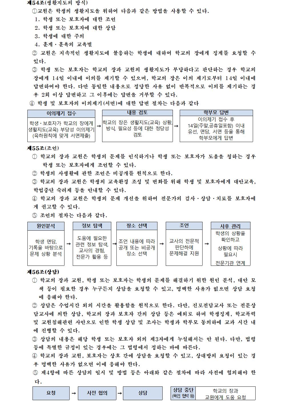 2025. 충북여자중학교 학생생활규정012
