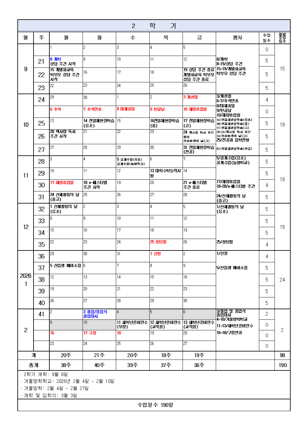 2025. 학사일정003