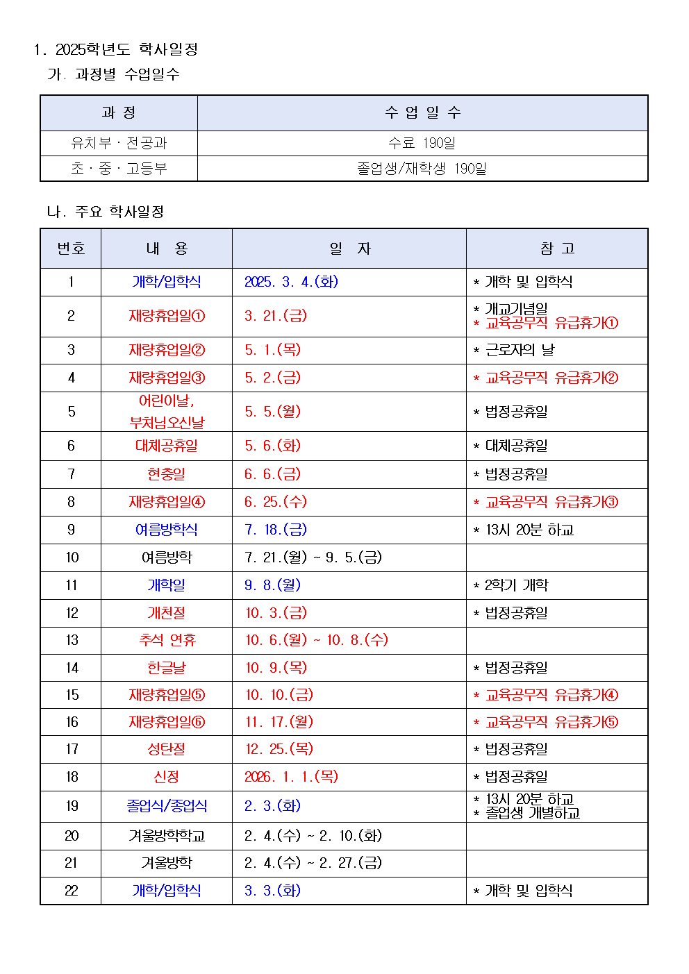 2025. 학사일정001