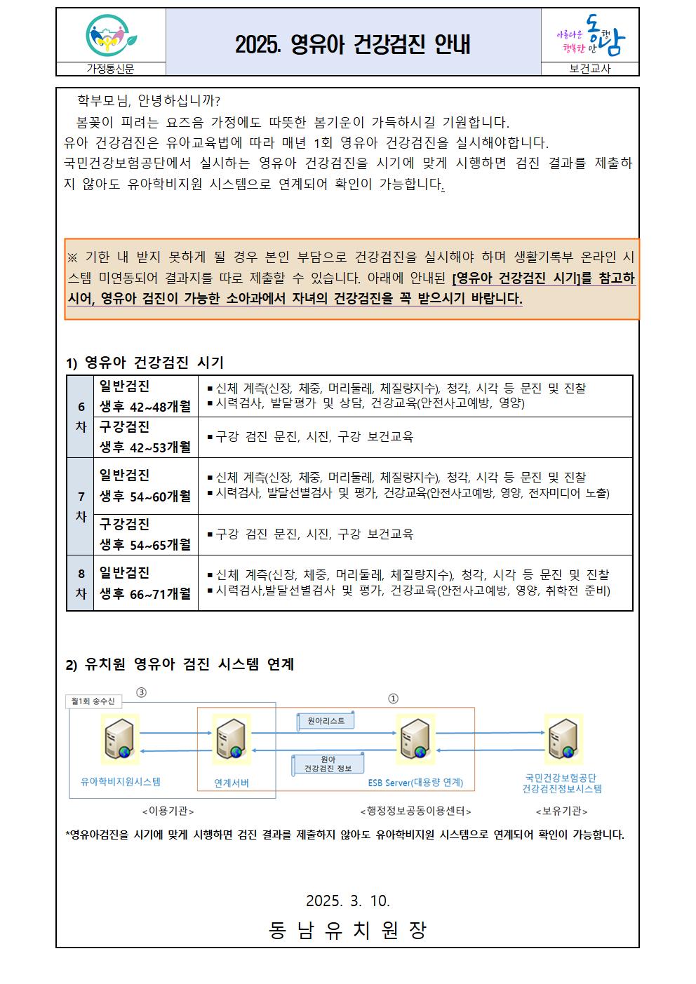 2025. 영유아 건강검진 안내문001