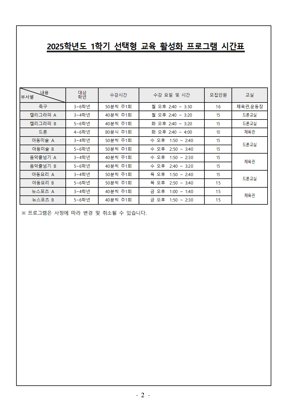 2025. 선택형 교육 프로그램 활성화 참가 신청 안내문002