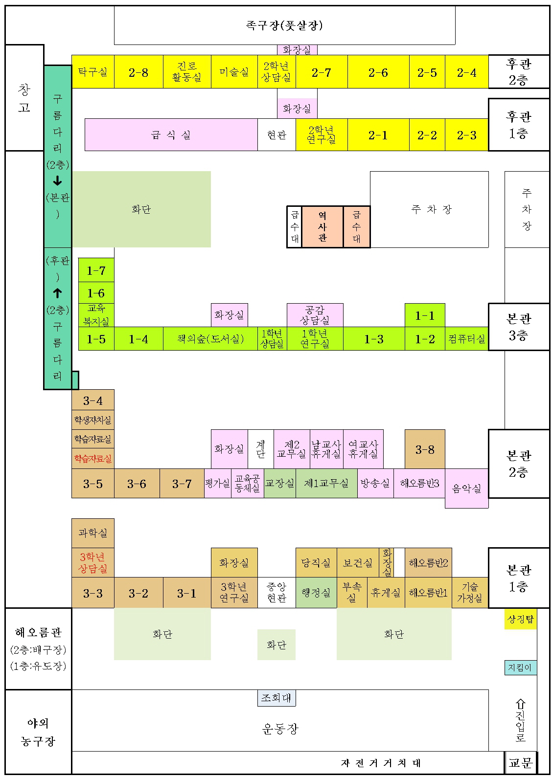 학교건물안내도