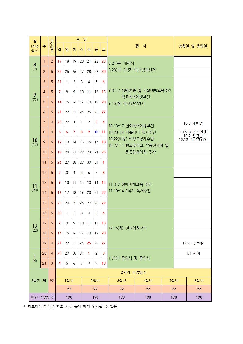 2025학년도 학사일정 002