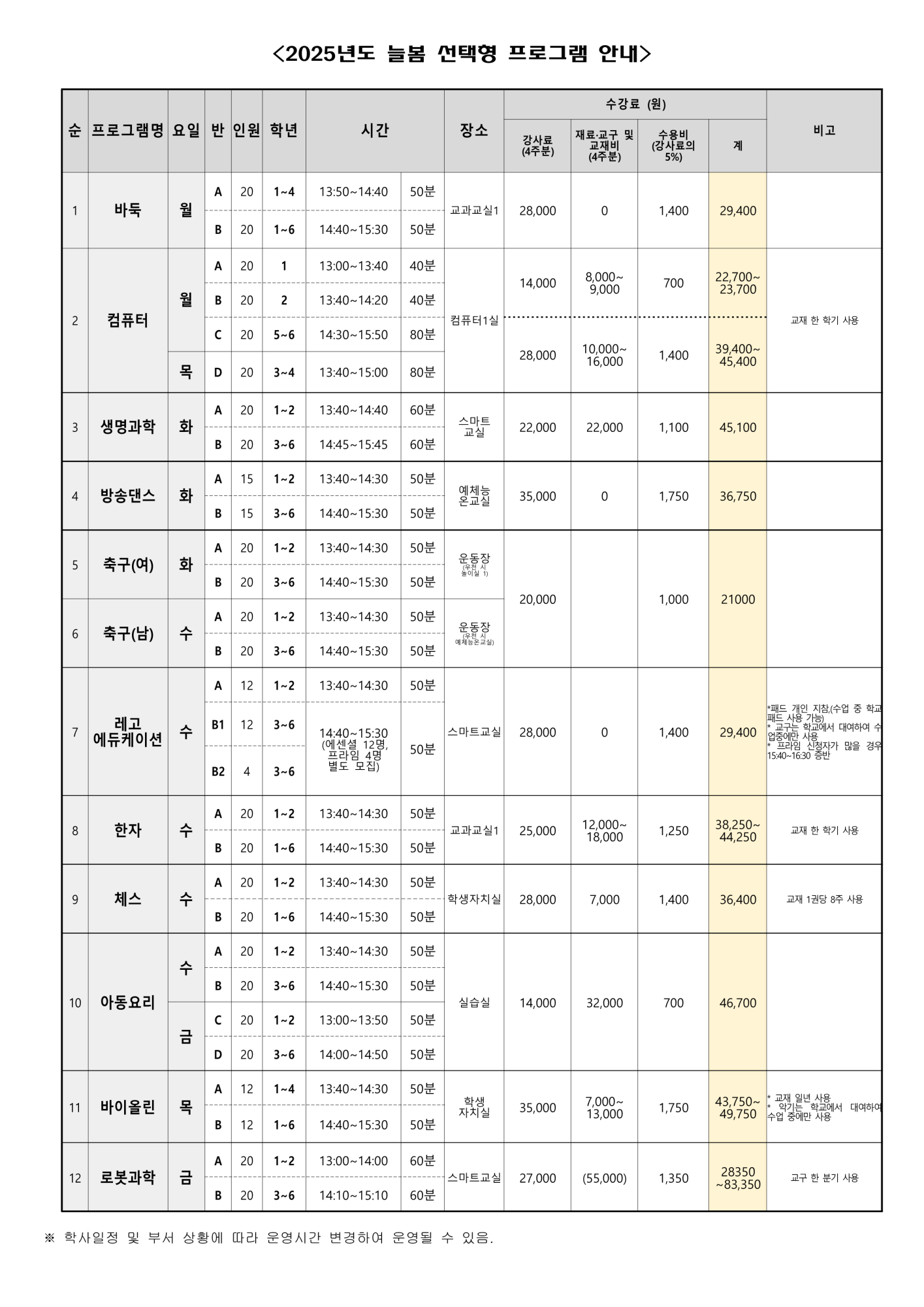 늘봄 선택형 프로그램 안내_1