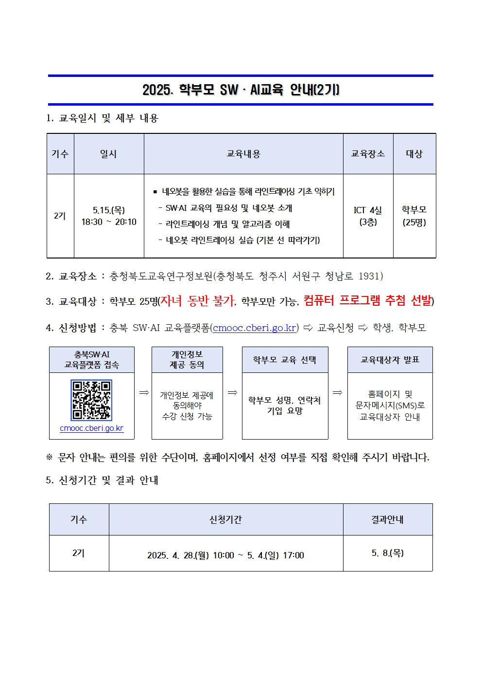 2025. 학부모 SW·AI 교육 운영 안내문(2기)001