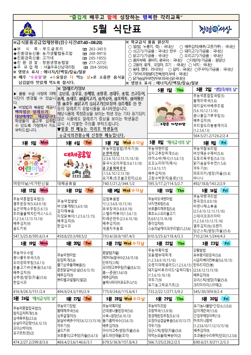 5월 식생활소식지 및 식단표002