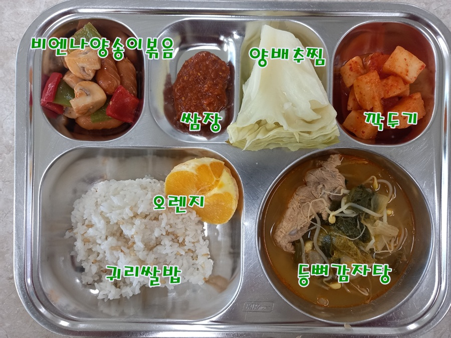 중식 식단 이미지