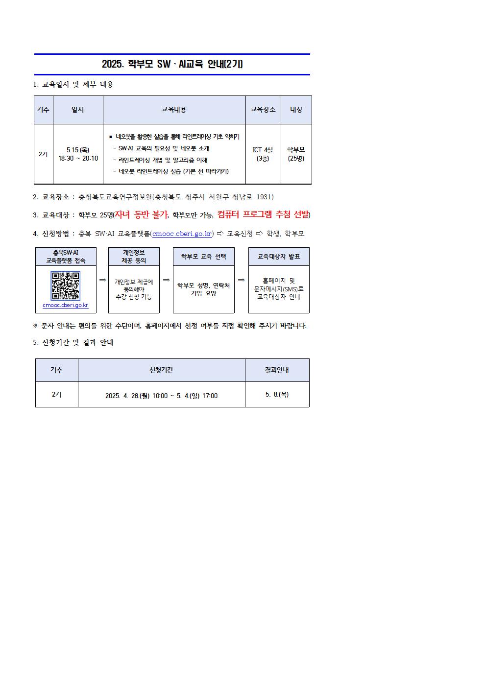 2025. 학부모 SW·AI 교육 운영 안내문(2기)001