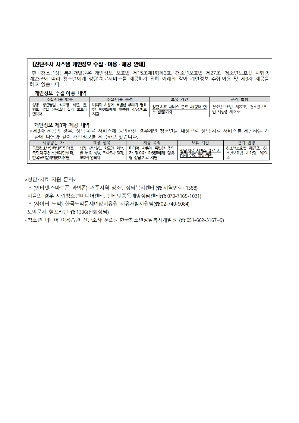2025학년도 청소년 미디어 과의존 상담치료 지원안내 가정통신문002