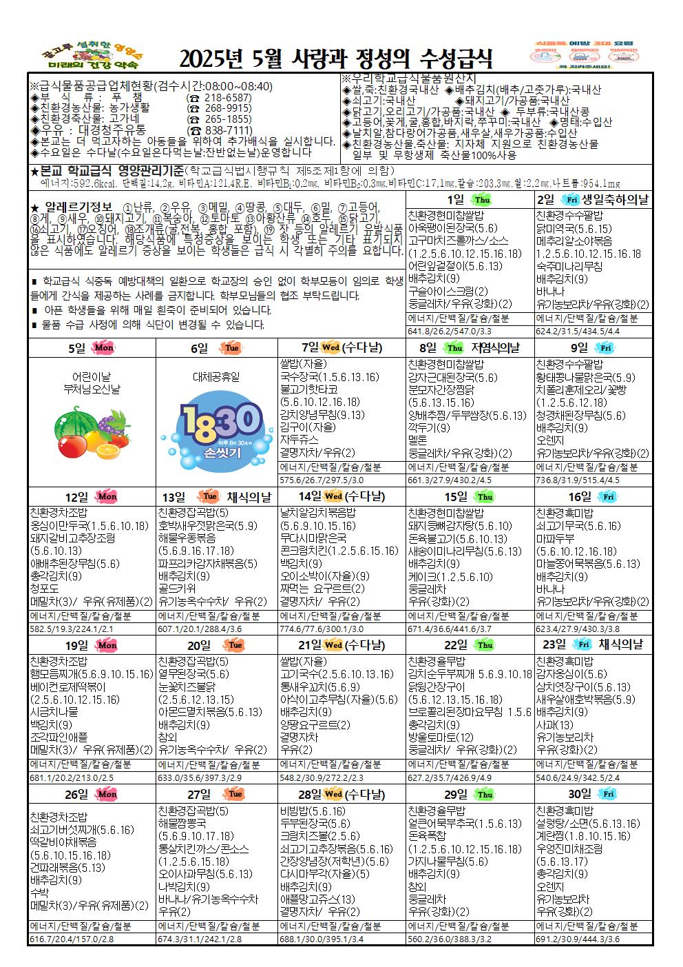 2025. 5월 식생활소식지 및 식단표002