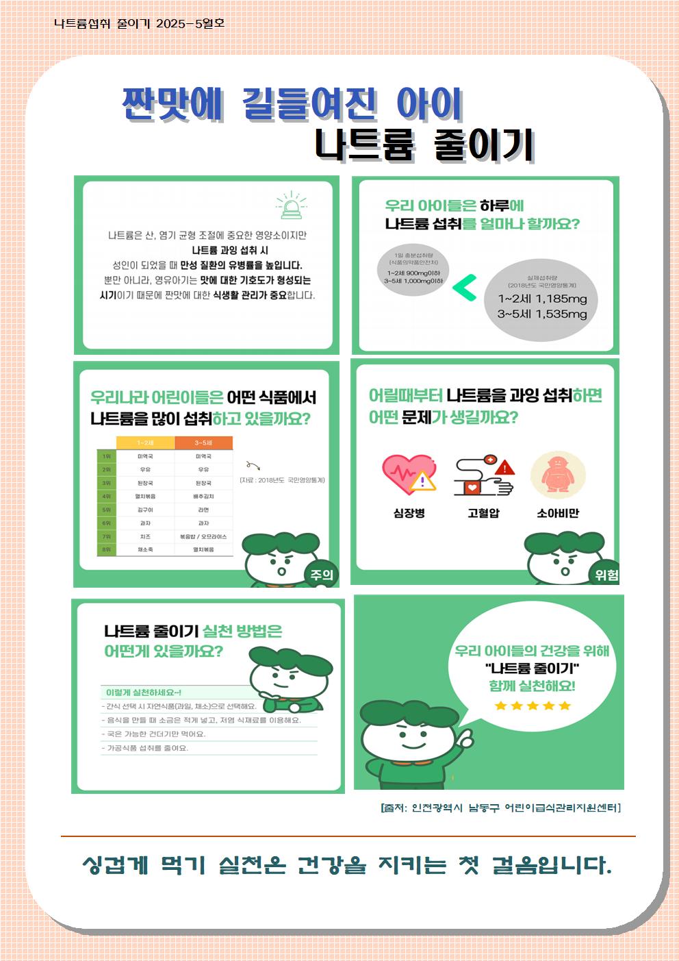5월 나트륨 섭취 줄이기 교육자료