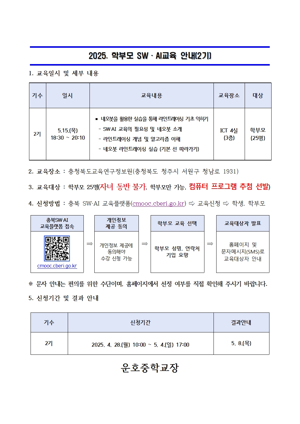 2025. 학부모 SW·AI 교육 운영 안내문(2기)001