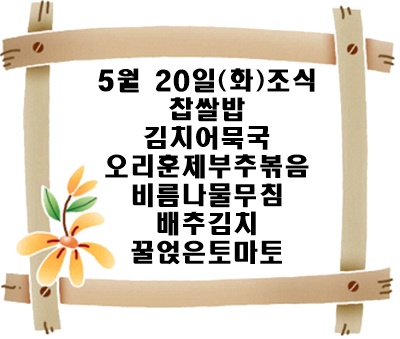 20250520 - 식단명(조)