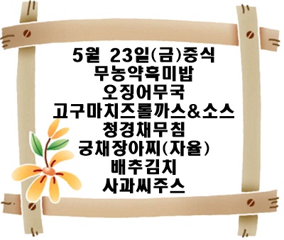 20250523 - 식단명(중)