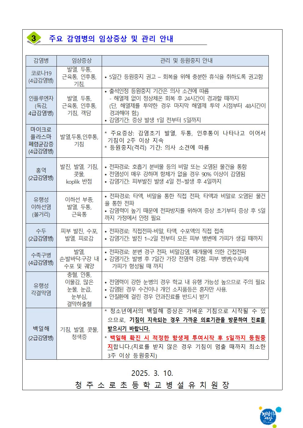 (가정통신문)신학기 감염병 예방 집중관리 안내002