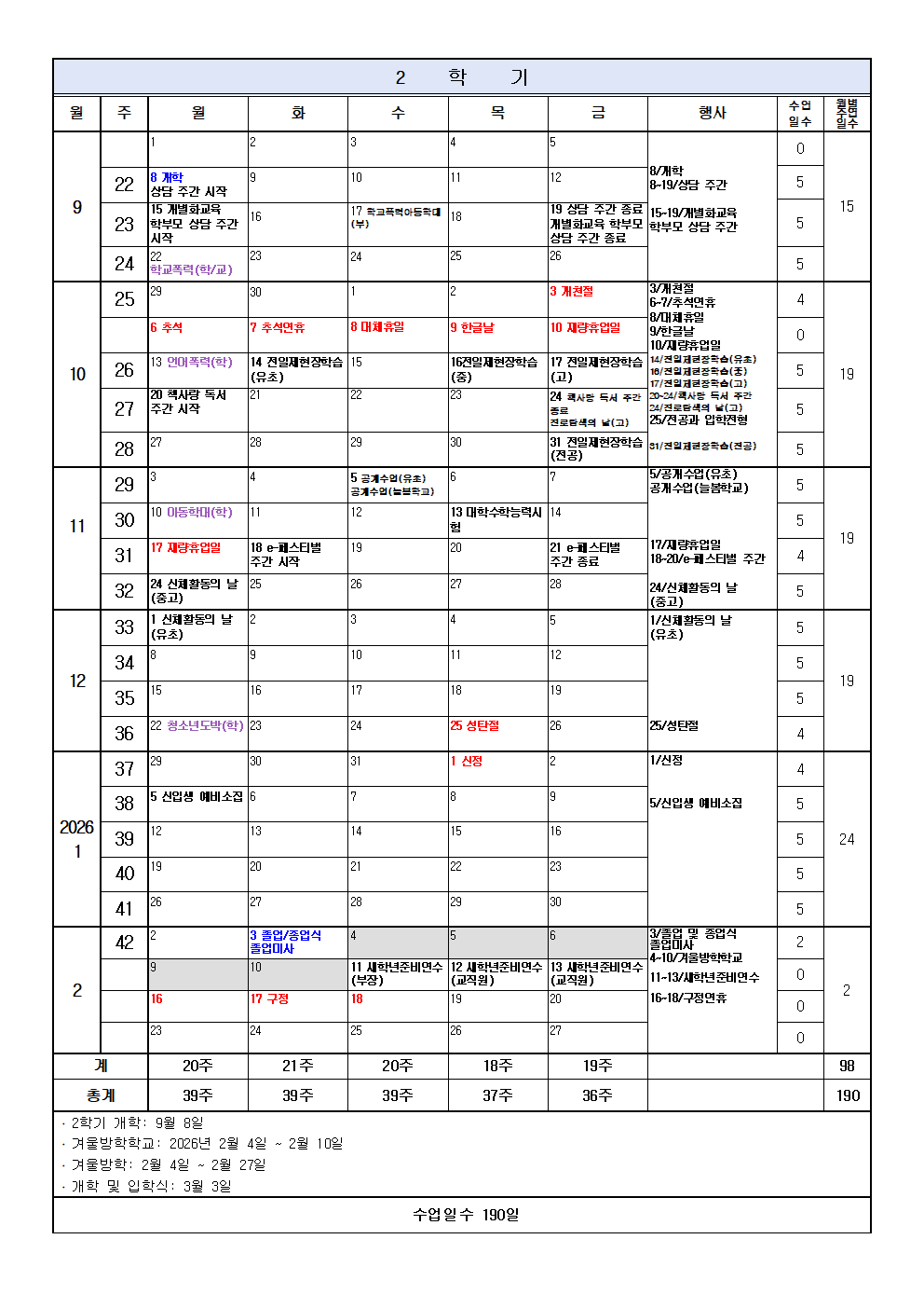 2025. 학사일정003