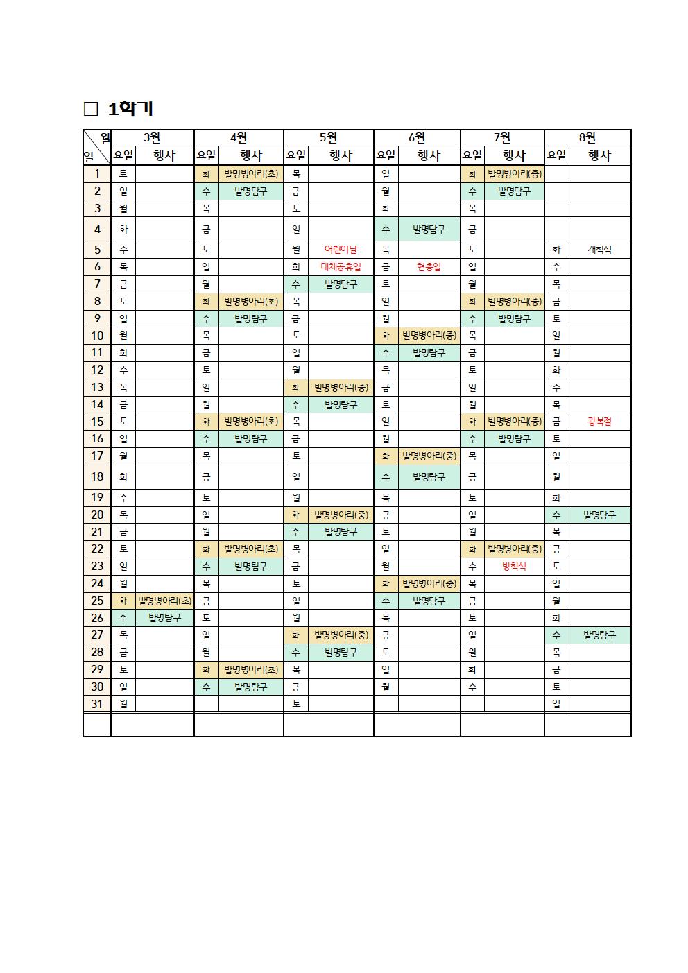 기본교육과정(화요일 중급반) 일정 변경 안내002
