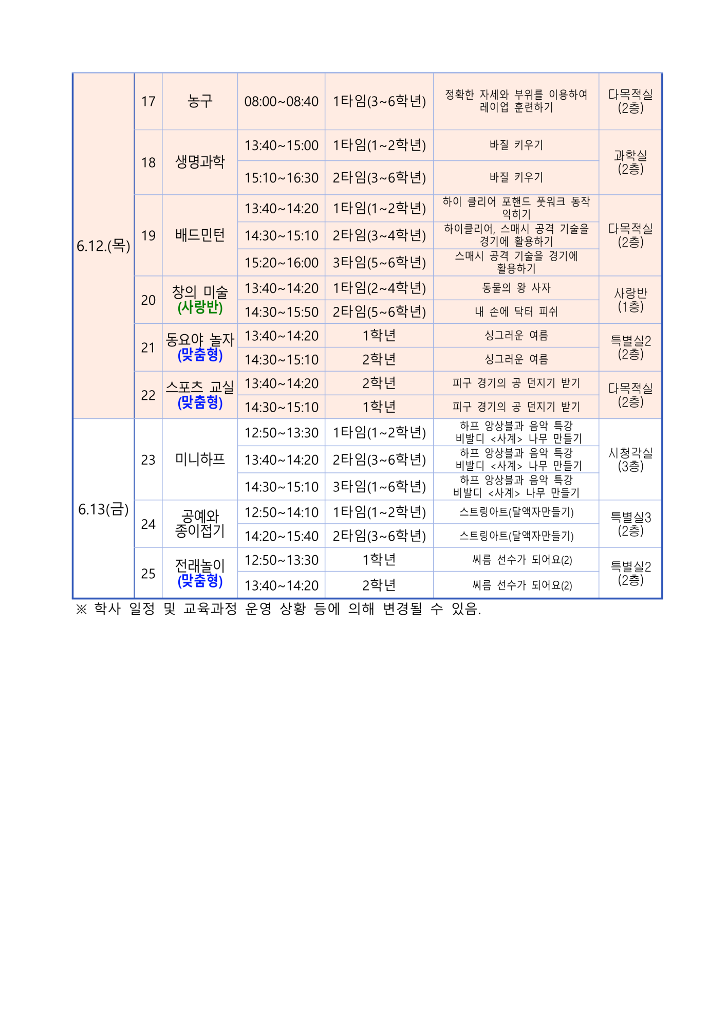 2025. 학부모 초청 늘봄학교 공개 주간 안내 가정통신문_3