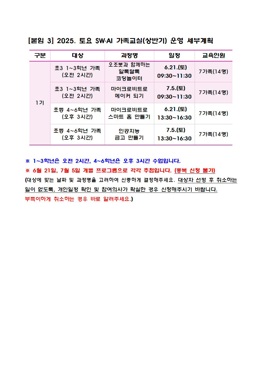 2025. 토요 SW·AI 가족교실 가정통신문005