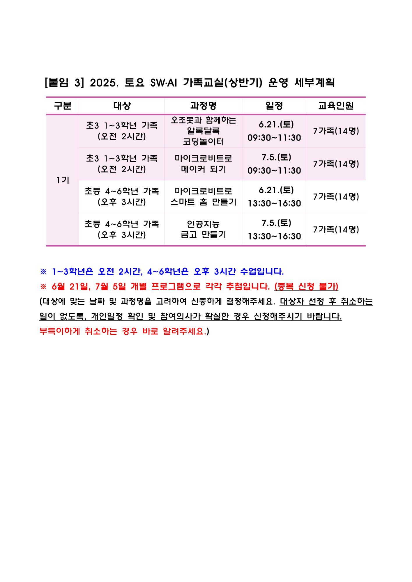 2025. 토요 SW·AI 가족교실 가정통신문 (예시)_4