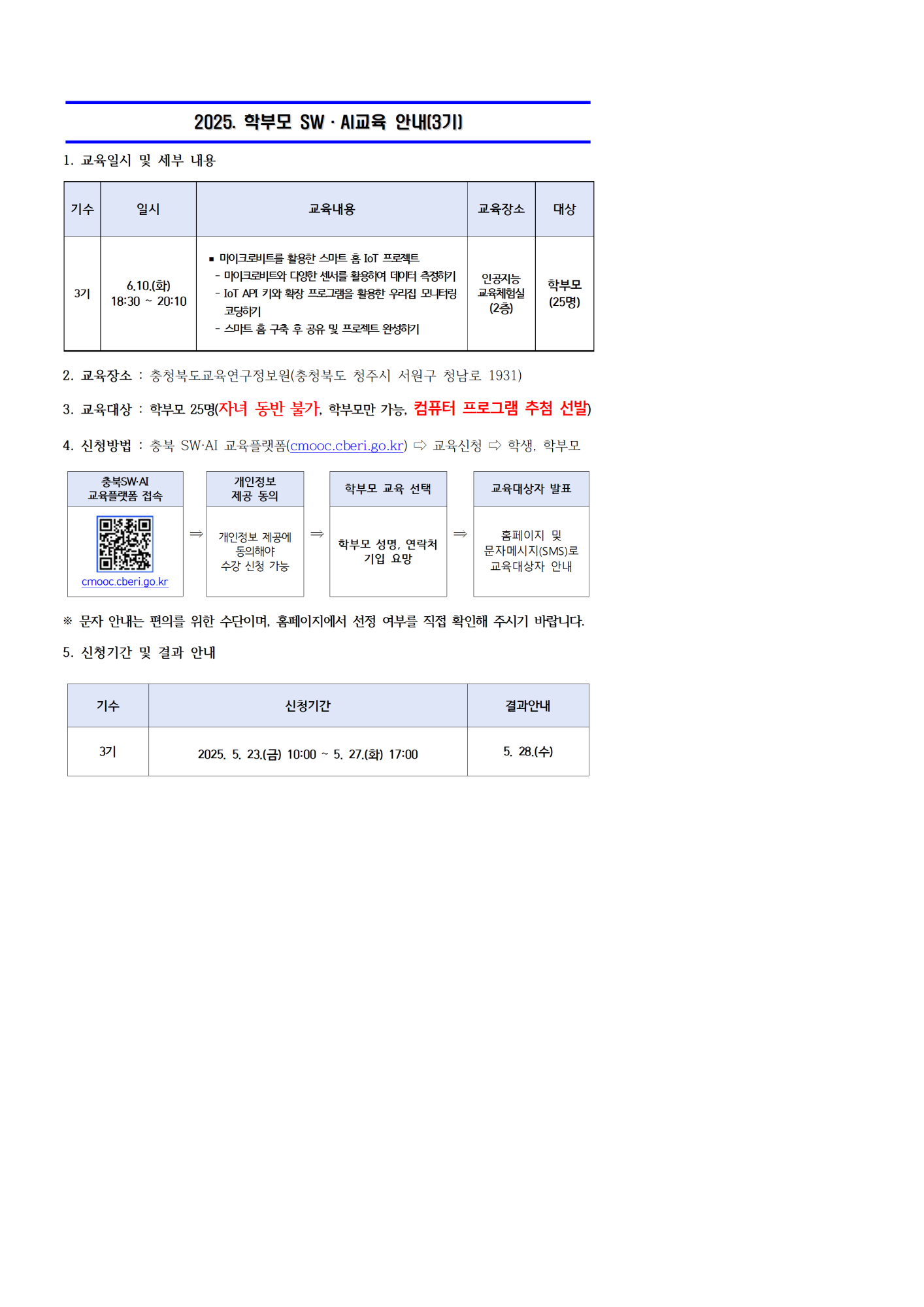 2025. 학부모 SW·AI 교육 운영 안내문(3기)001