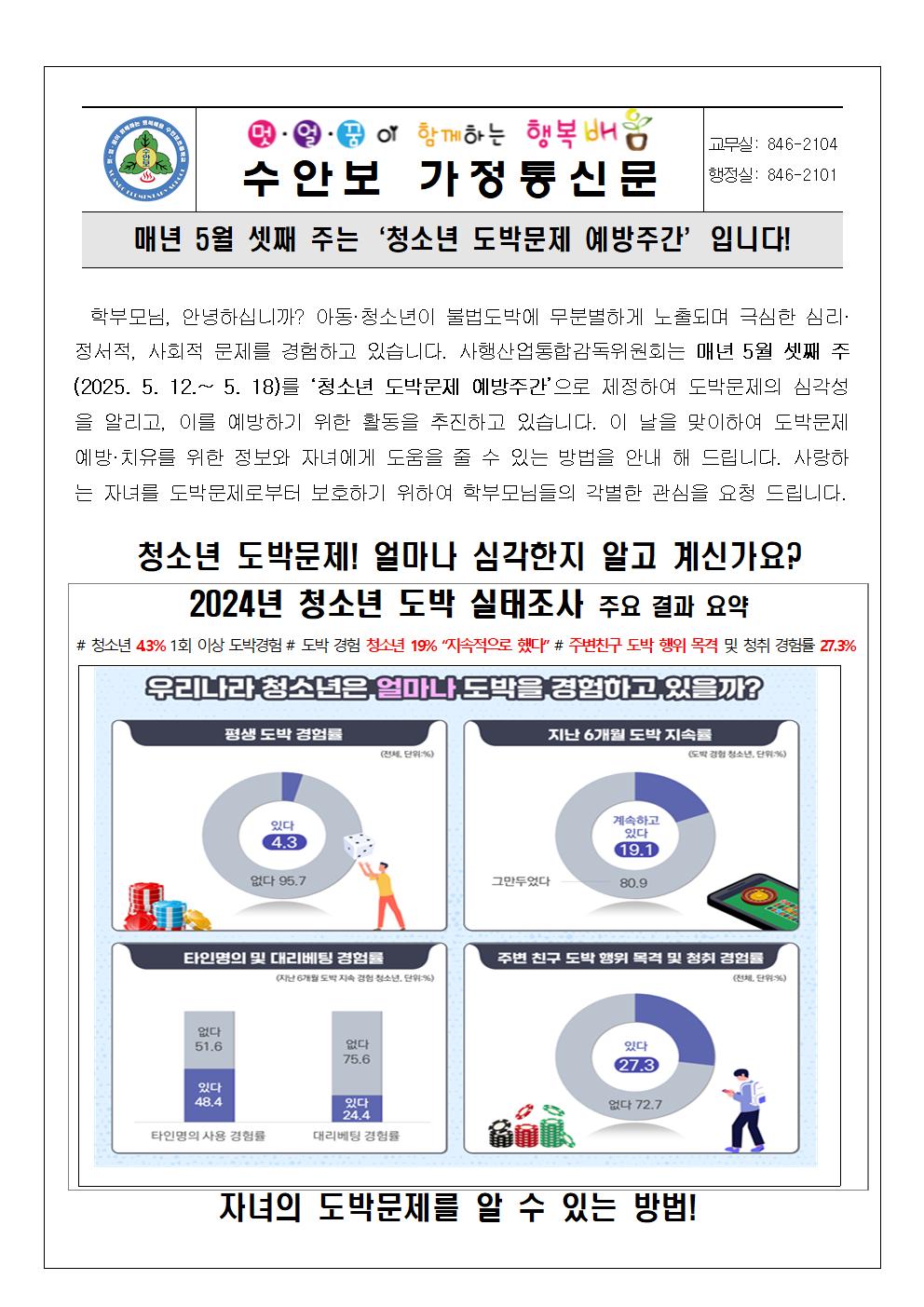 2025. 청소년 도박문제 예방 가정통신문(5.7.배부)001