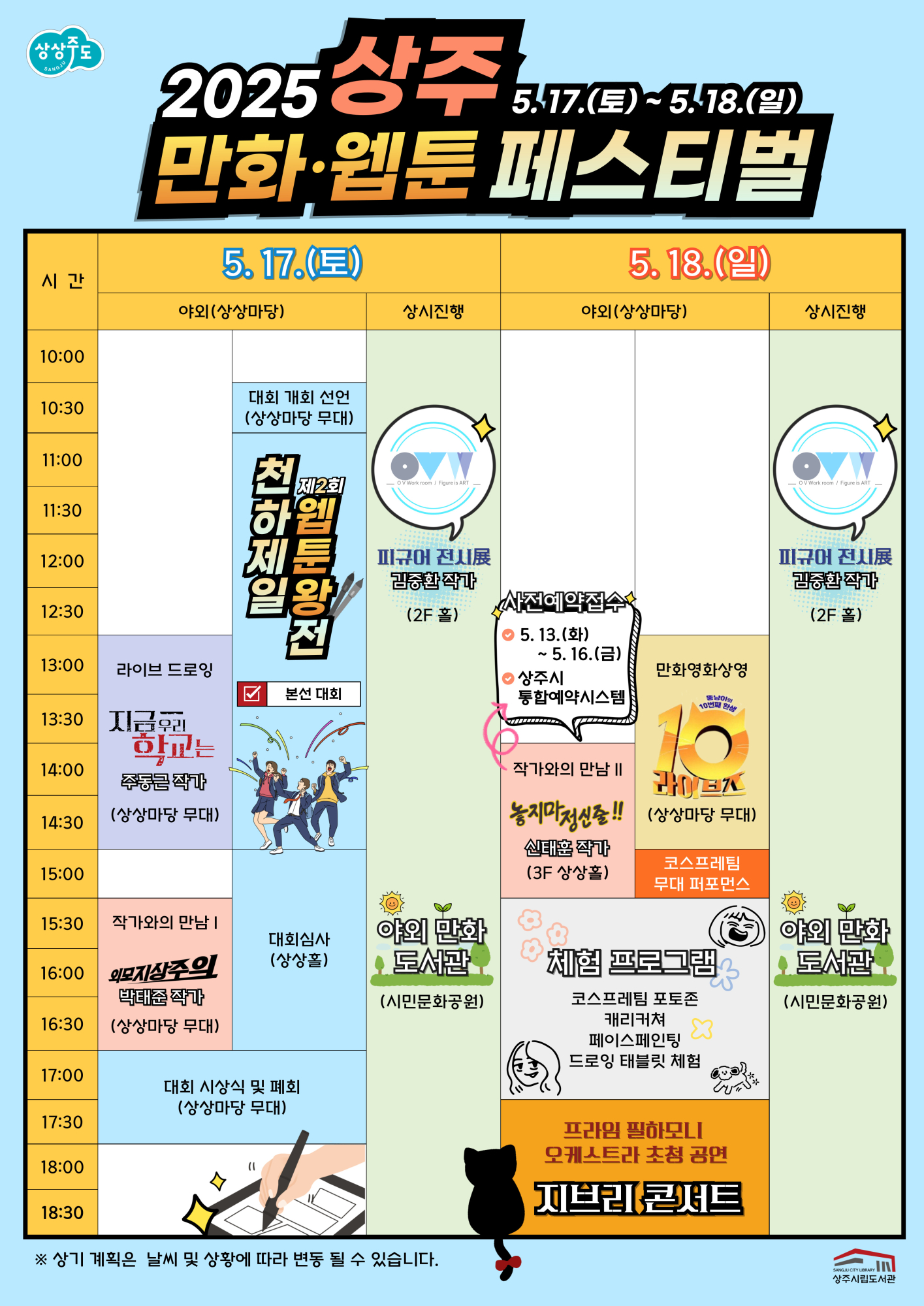 [운호고등학교-5452 (첨부) 상주시평생학습원 평생학습원] 2025-상주-만화-웹툰-페스티벌-포스터-002_인쇄