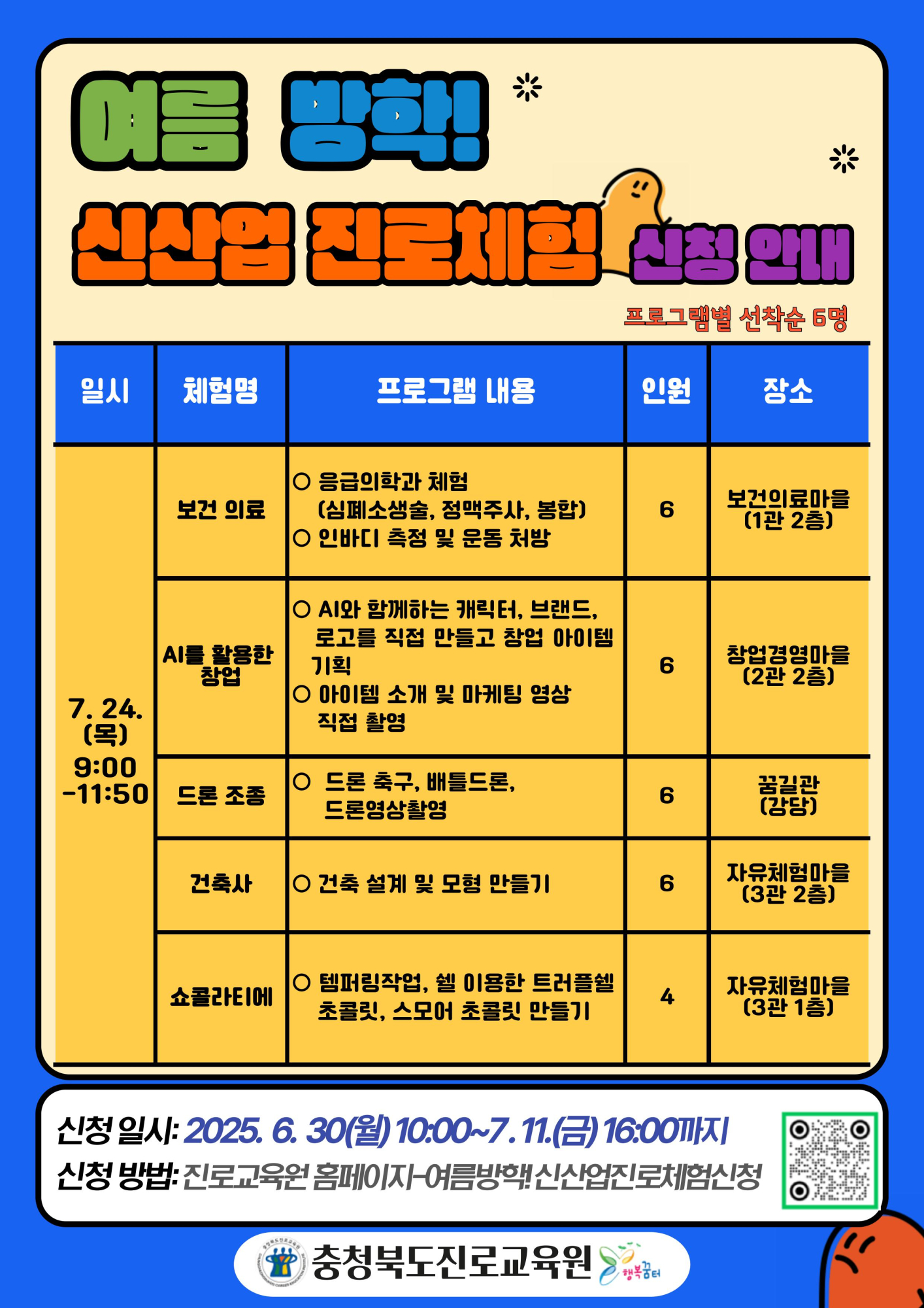 여름 방학 신산업 진로체험 신청 안내 게시물-이미지-2