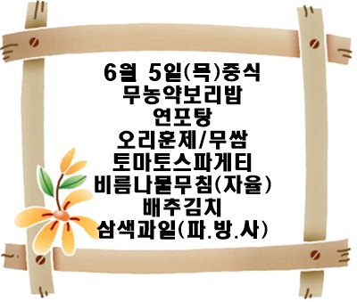20250605 - 식단명(중)