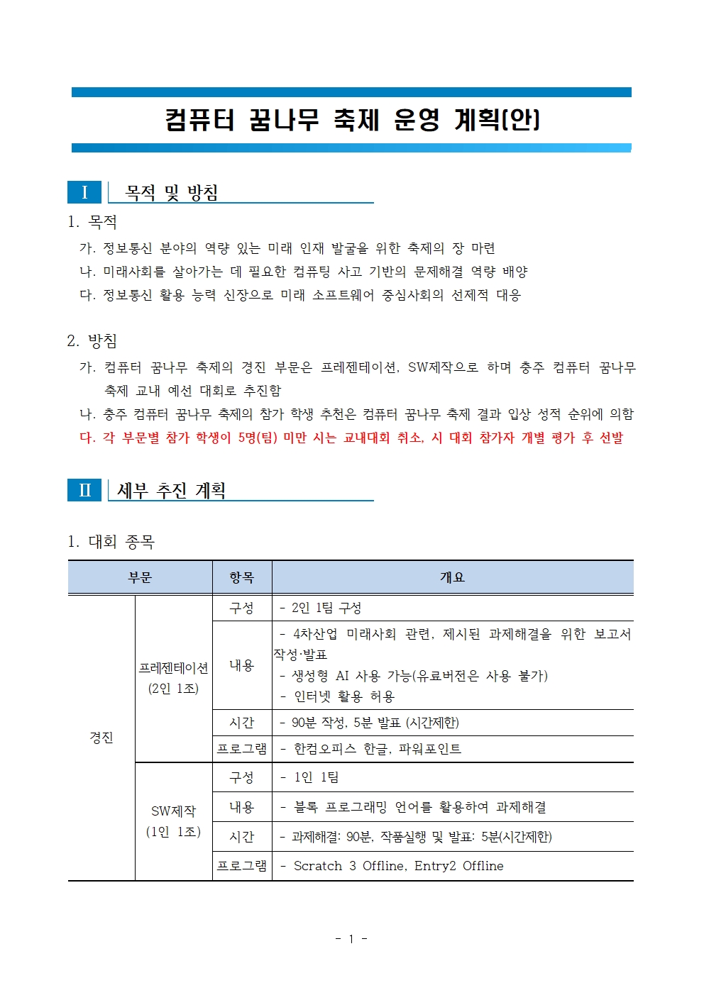 컴퓨터 꿈나무 축제 운영계획(학교홈페이지)001