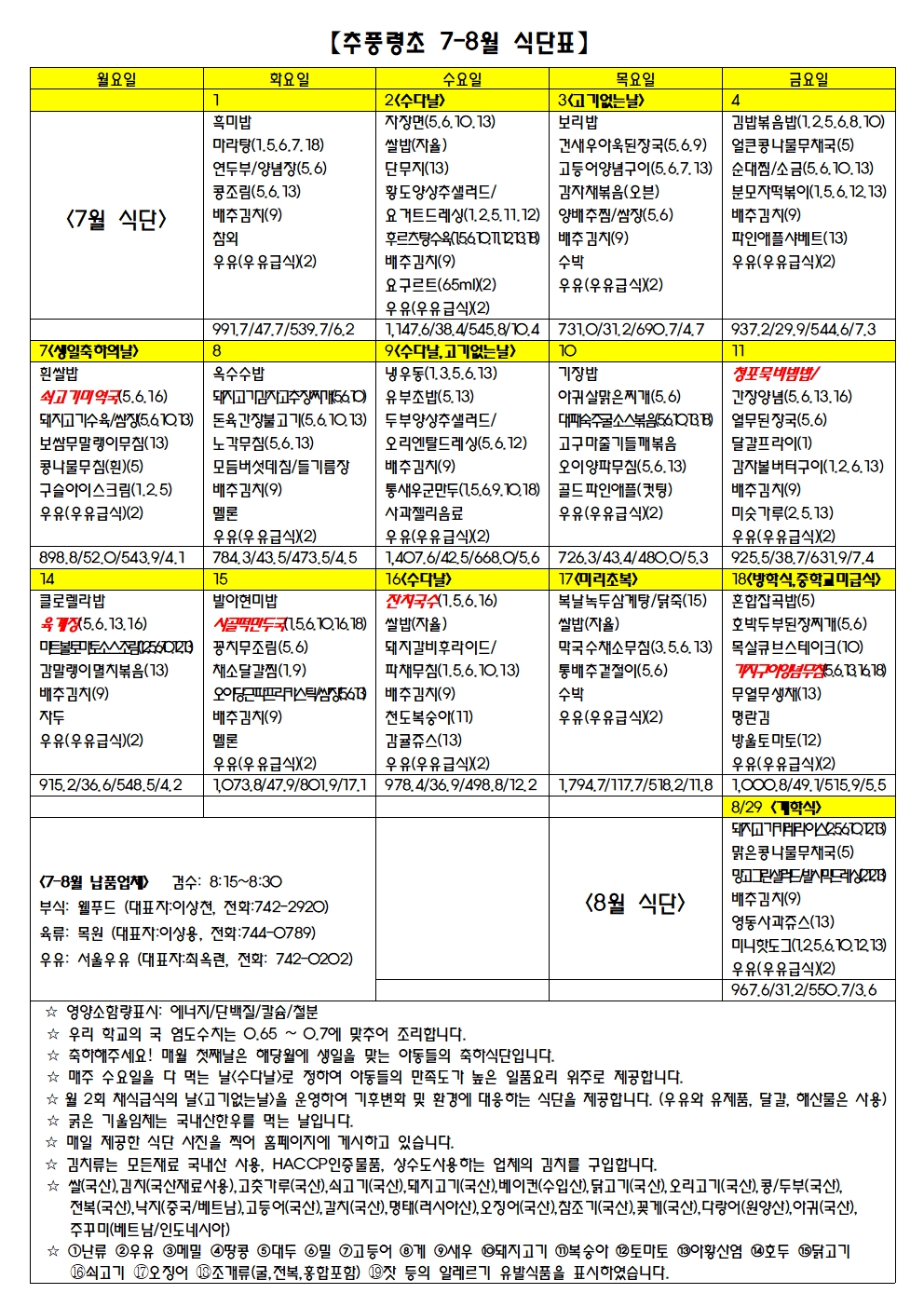 7-8월 영양소식(식단표,음식물쓰레기)002