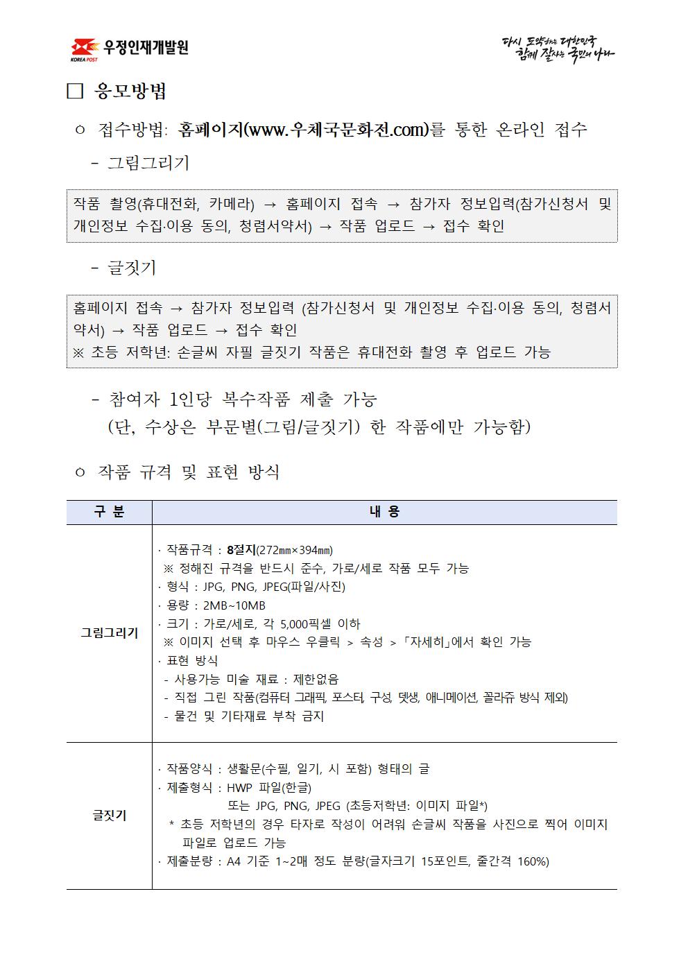 2025 우체국 문화전 공모요강002