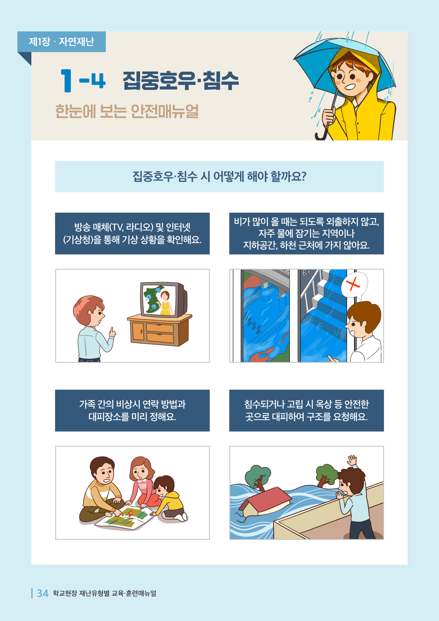 충청북도교육청 체육건강안전과_집중호우침수매뉴얼_1