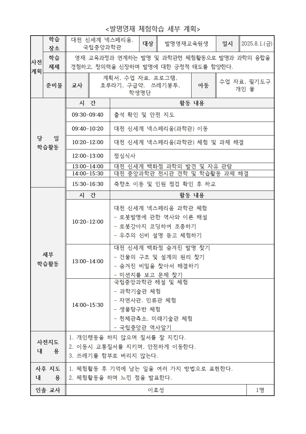2025. 옥천 영재교육원 발명영재 여름캠프 체험학습 참가 안내002