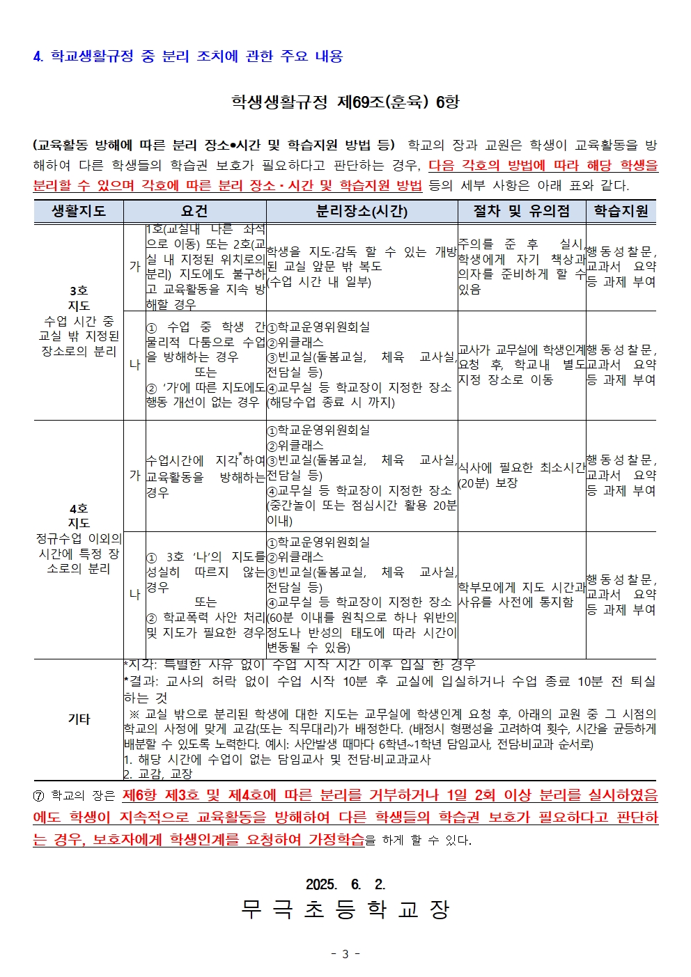 2025. 가정통신문-무극초 학생생활규정 주요 내용 안내003