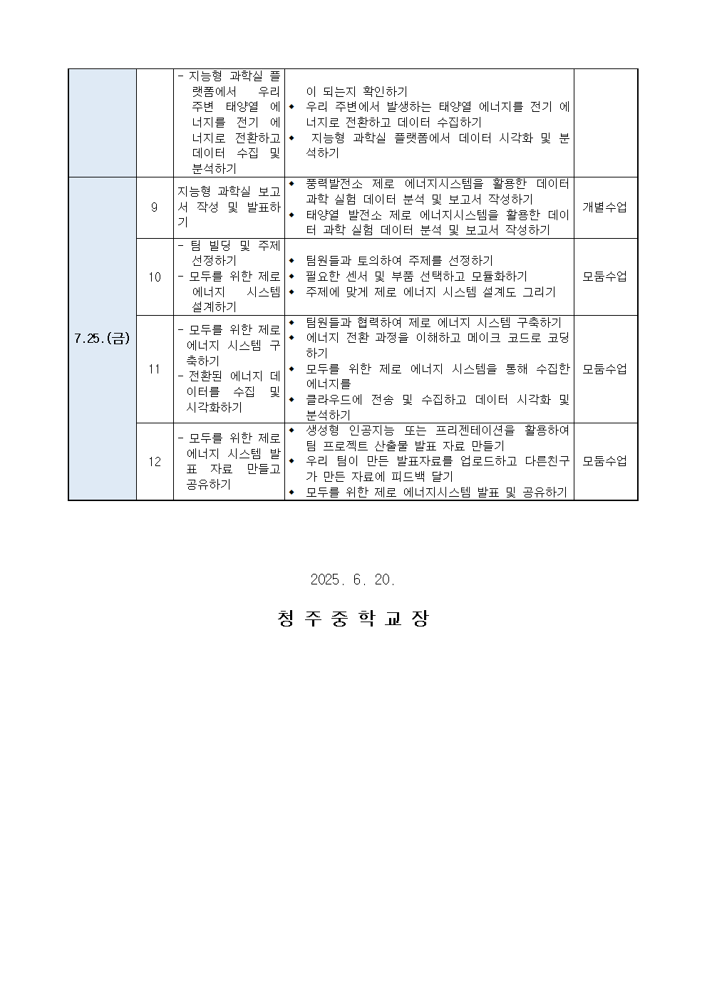 2025. 청주중학교 과학관 데이터 융합 과학 교실 신청 안내(가정통신문)003