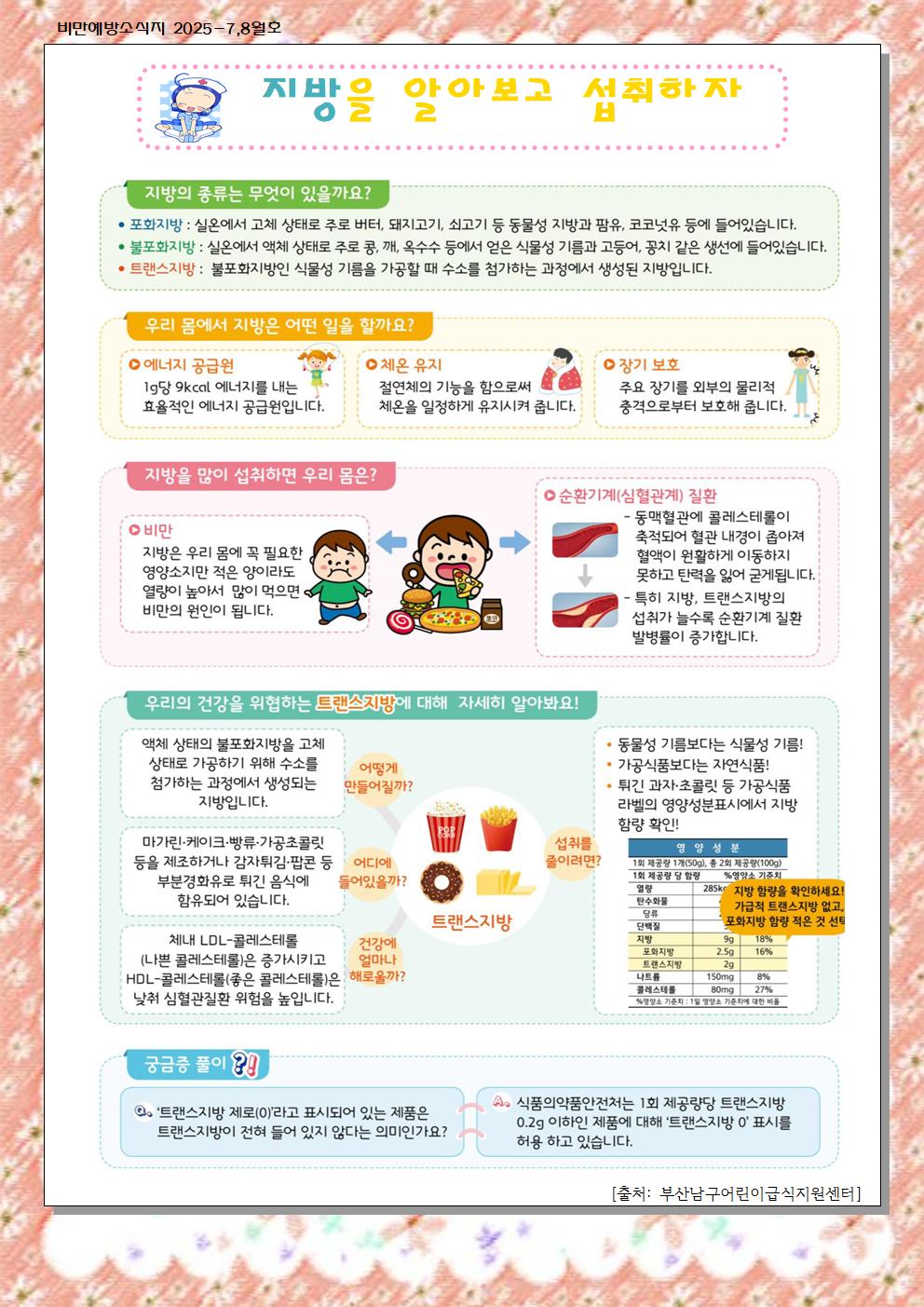 7,8월 비만예방 소식지