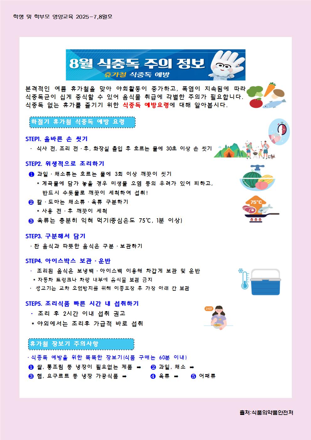 7,8월 학생 및 학부모 교육
