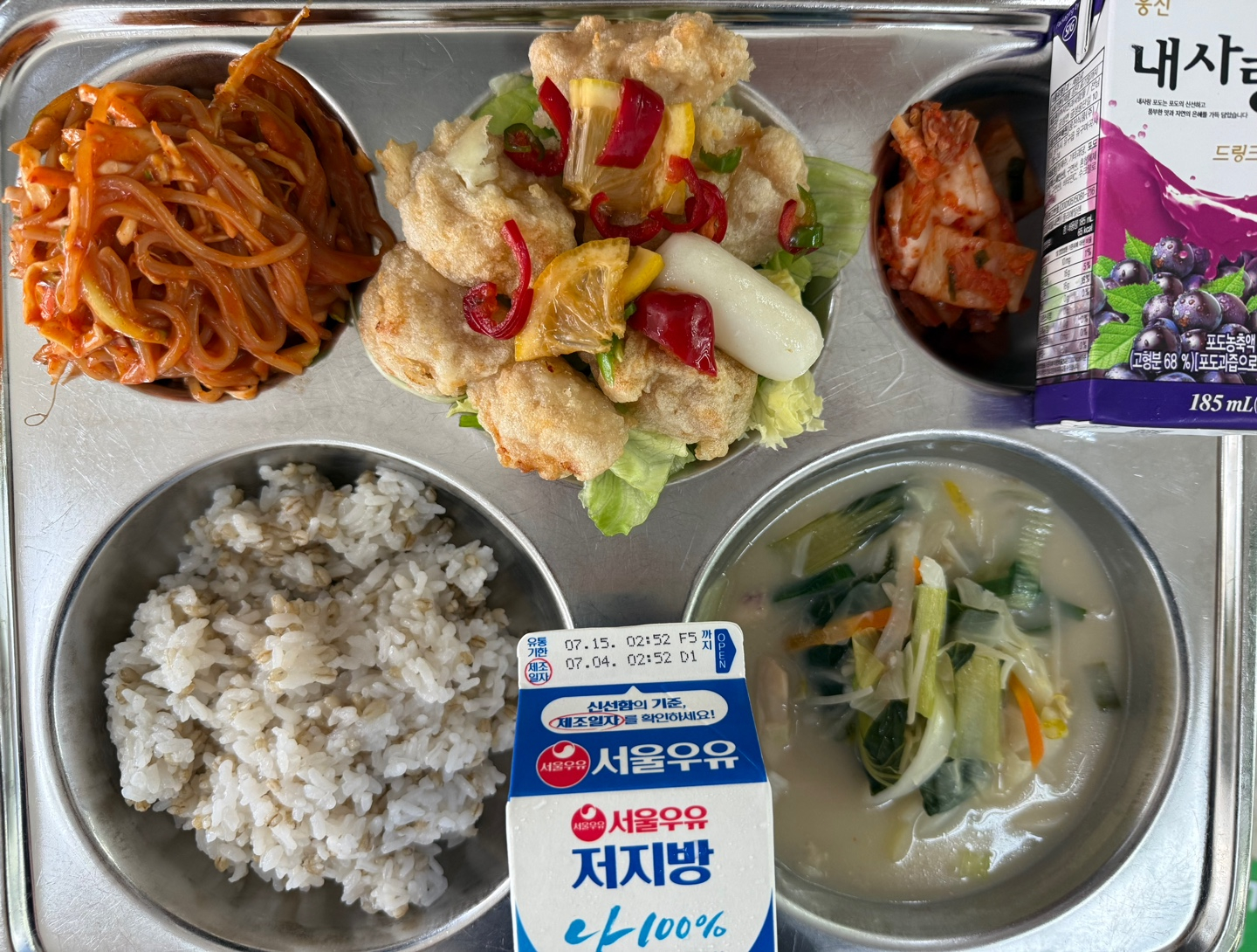 중식 식단 이미지
