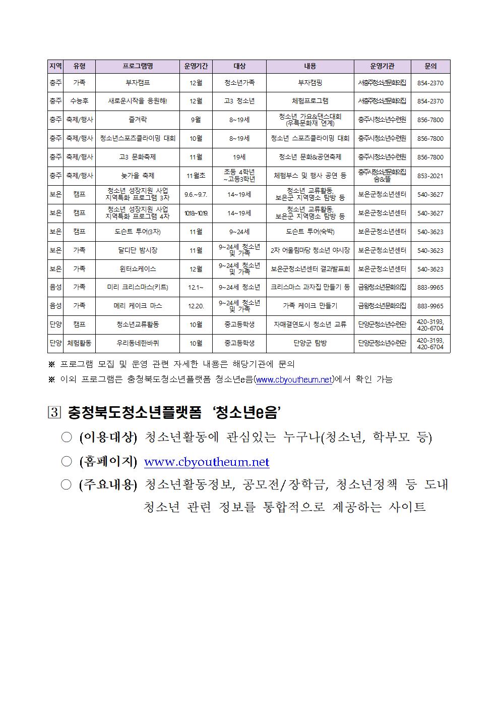 여름방학 및 하반기 청소년활동 정보003