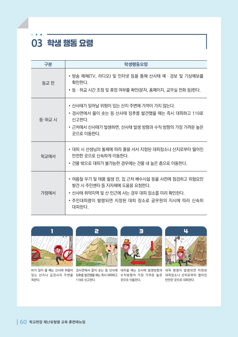 충청북도교육청 체육건강안전과_산사태매뉴얼_5