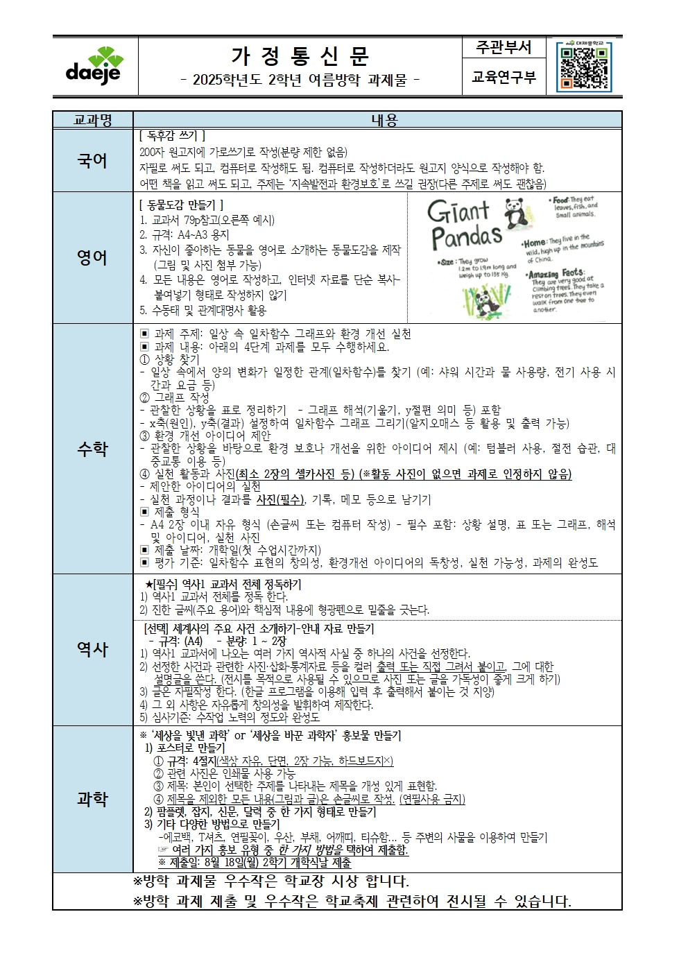 여름방학 가정통신문008