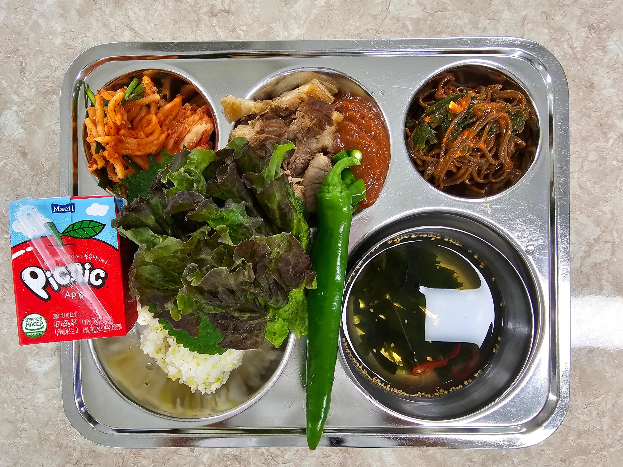 중식 식단 이미지