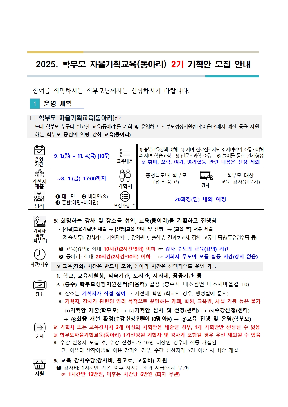 학부모 자율기획동아리 안내문001