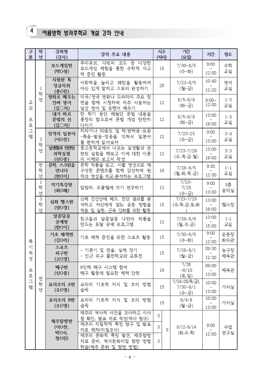 2025학년도 여름방학 학생 생활 안내006