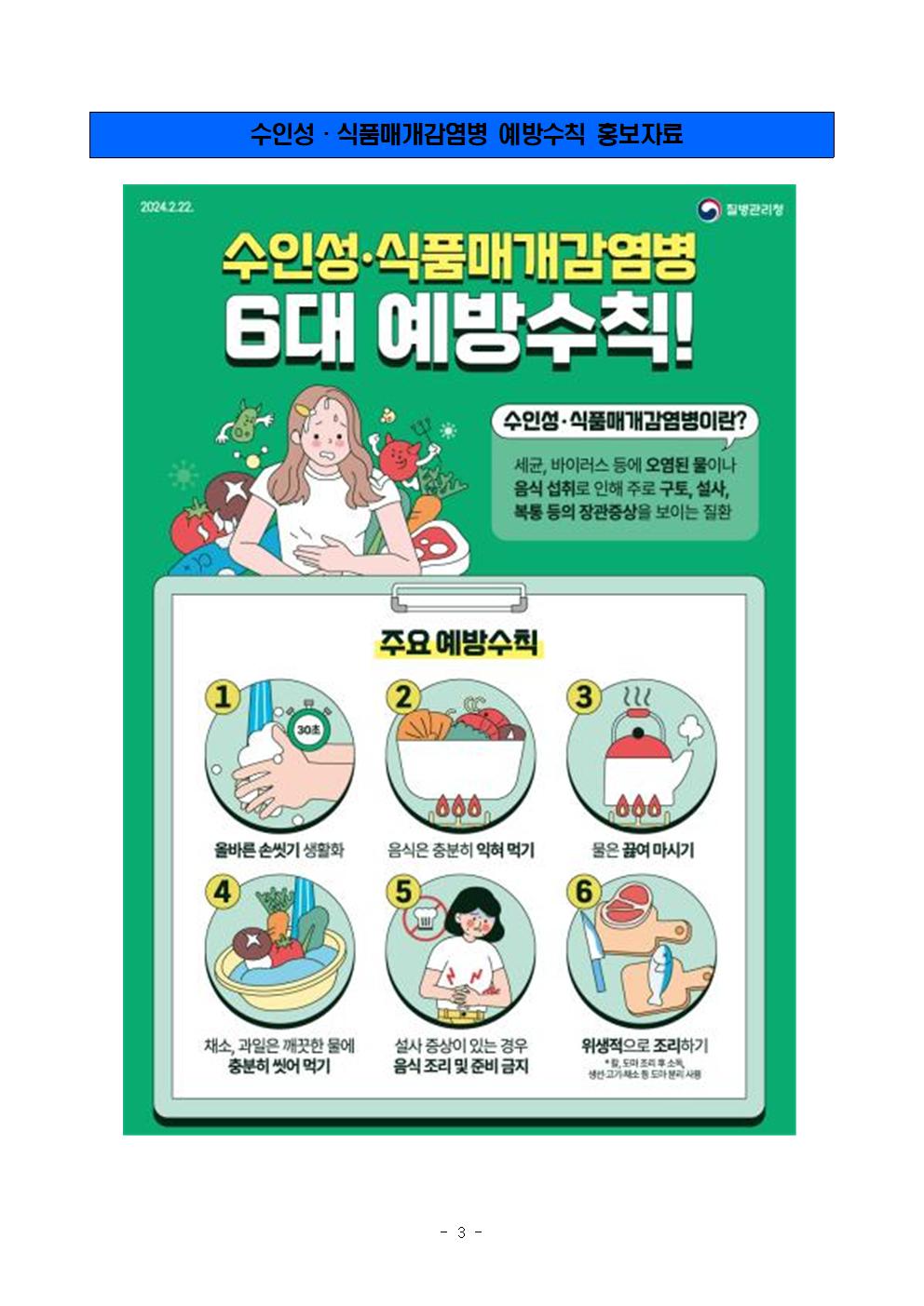 집중호우 관련 감염병 발생 예방수칙 안내003
