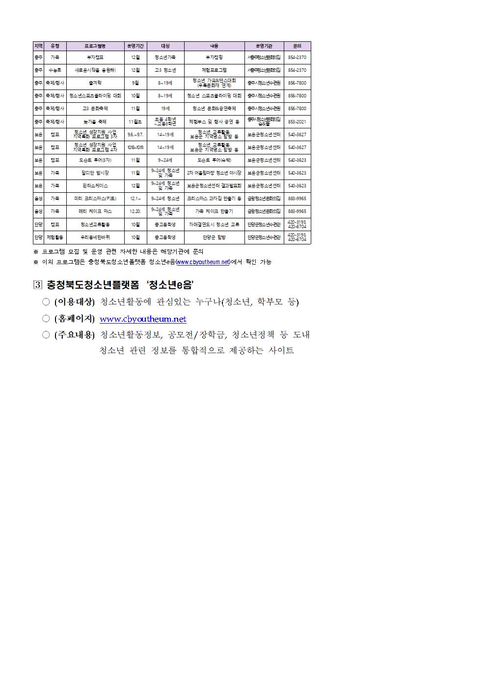 여름방학 및 하반기 청소년활동 정보002